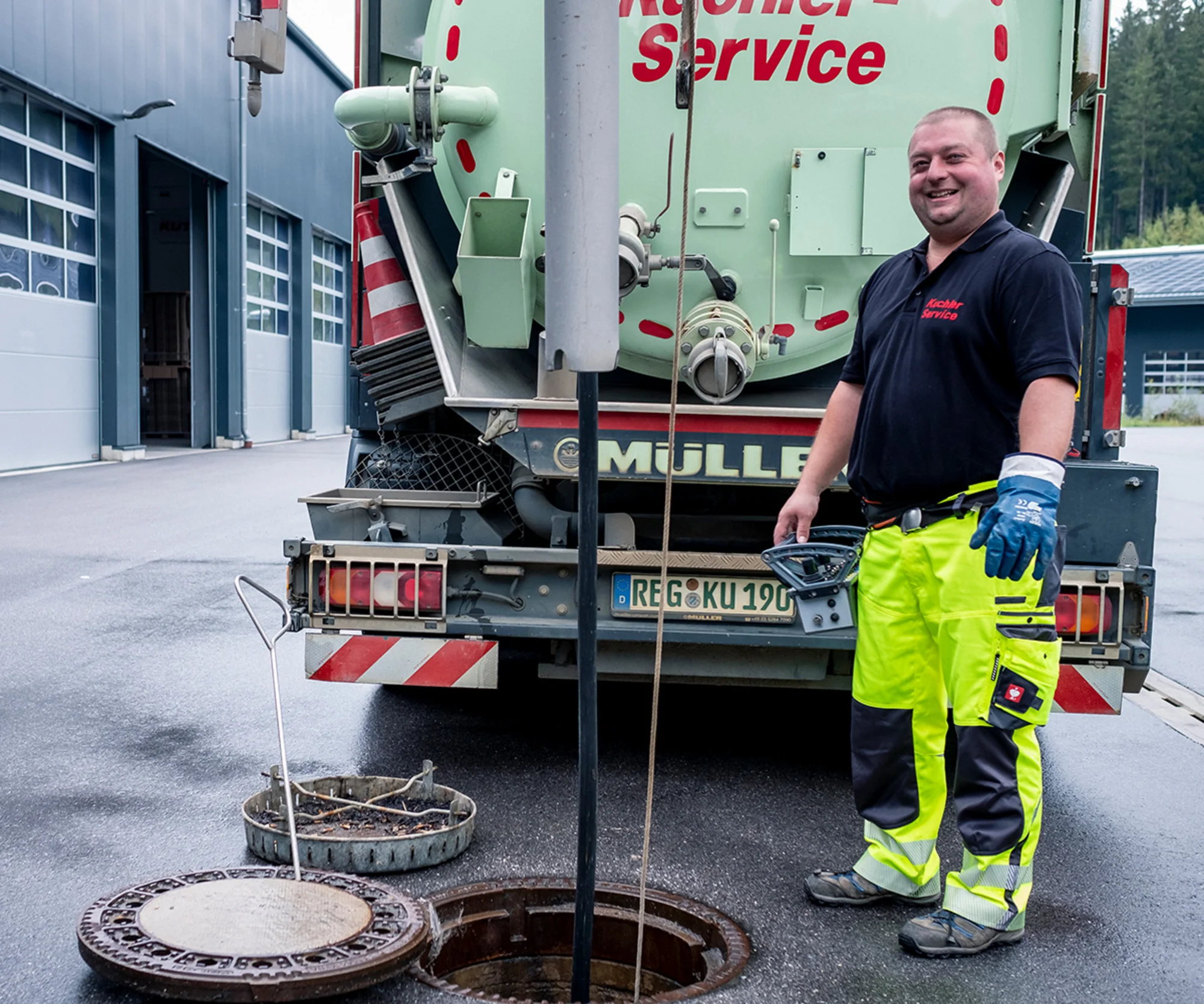 Ablauf von Kanalreinigung und Rohrreinigung in Kolitzheim